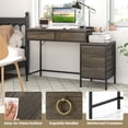 thumbnail image 5 of Patiojoy Computer Desk with 5 Drawers Home Office Desk with File Cabinet Printer Stand Grey, 5 of 9