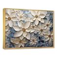 thumbnail image 2 of Designart "Whimsical Blooms Of Beige And Blue Paper Poinsettias" Poinsettias Floater Framed Wall Art Prints, 2 of 5