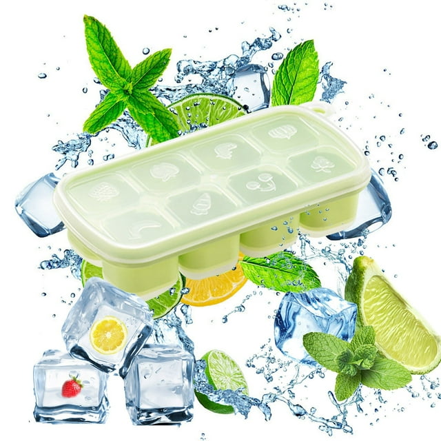 Enrejado de hielo, vaso para cubitos de hielo, máquina mágica para hacer cubitos de hielo, bandejas fáciles para cubitos de hielo, bandeja de hielo casera de goma suave para hielo, máquina para hacer
