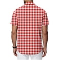 thumbnail image 6 of Guluxicc Men's Plaid Lounge Shirts Button Down Collared Short Sleeve Summer Casual Tops for Everyday Outfits, 6 of 6