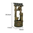 thumbnail image 4 of 39.3in High Outdoor Water Fountain w/ LED Lights Floor-Standing Fountains for Garden, Deck, Patio, Porch, Yard and Home Art Decor, 4 of 12