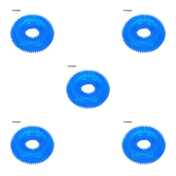 Methold Pet Chew Toy Training Squeak Ring Ball TPR Molar Sound Juego Interactivo Juguete, Azul, S azul S 5piezas