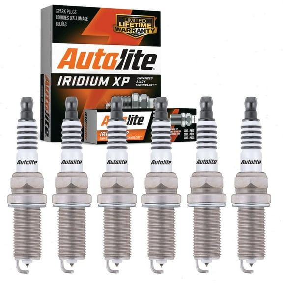 6 pc Autolite Iridium XP Spark Plugs compatible with Toyota Highlander 3.5L V6 2008-2019