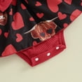 thumbnail image 6 of Bagilaanoe Newborn Valentine's Day Outfits Baby Girl Rompers Dress Heart Print Long Sleeve Bodysuits + Headband 3M 6M 12M 18M Infant Patchwork A-line Dresses, 6 of 8