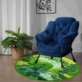 thumbnail image 7 of Specollect 4Pcs 3D Round Green Moss Bathroom Rugs Non Slip, Modern Aesthetic Funky Microfiber Shaggy Tufted Circle Moss Bath Mat for Living Room Bedroom, Soft and Absorbent, Machine Washable, 7 of 7