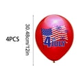 thumbnail image 3 of Sokhug Ballons du 4 Juillet 12 Pouces Rouges Décoration de Fête de la Fête de l'Indépendance Lot de 4, 3 of 6