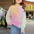 thumbnail image 5 of Mercatoo Girls and Toddlers Sweatshirts Fashion Tie Dye Print Pullover Tops Crewneck Loose Fit Long Sleeve Fall Winter Cute Clothes, 5 of 7