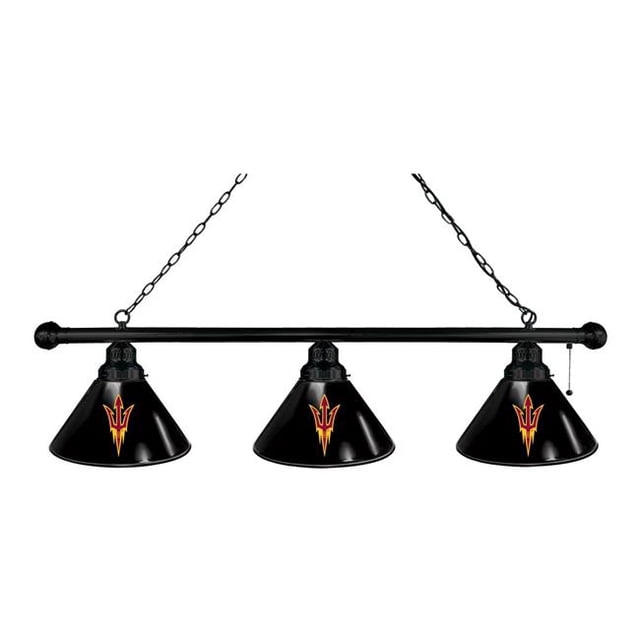 Holland Bar Stool BL3BKArizSt-F Arizona State Billiard Light with Sun Devils Pitchfork Logo, 3 Shade