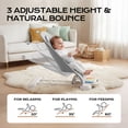 thumbnail image 5 of Babyomi 4-1 Baby Bouncer , 3-Level Recline Foldable Rocker for Infant to Toddler 0-6 with Detachable Pianos, Feeding Tray and Play Bar 12-24 Months, Girls and Boys Gift, Gray, 5 of 9