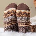 thumbnail image 7 of Nestiefly Fuzzy Slipper Socks for Women with Grip Dots, Non Slip Cozy Winter Gifts | Plush Sherpa Lining, Stretch Knit Coffee, 7 of 7
