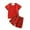 Red, variant on WELOIJEVBE Boys 2 Piece Outfits Fashion Child Boys Spring Summer Short Sleeve T-Shirt and Shorts clothes for boys 9-10 Years