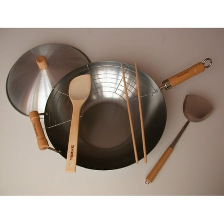 Taylor & Ng 6 Piece 14'' Flat Bottom Wok Set