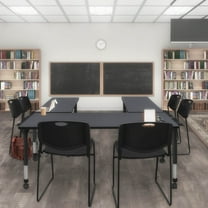 Regency Kee 60 x 30 in. Height Adjustable Mobile Classroom Activity Table- Grey