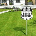 thumbnail image 5 of Caution Hidden Driveway 12 inch X 12 inch Shield Shaped Commercial Grade Plastic Sign with Aluminum Mounting Stake Weather Resistant Made in the USA, 5 of 8