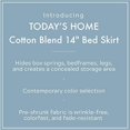 thumbnail image 3 of Today?s Home Classic Tailored Bed Skirt Dust Ruffle, Cotton Blend Design, 14" Drop Length, Queen, White, 3 of 8