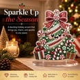 thumbnail image 6 of Christmas Diamond Art Painting Tabletop Kits, Desktop Gem Painting Ornament Kit, Train Station DIY Acrylic Diamond Board Gift for Adults, 6 of 8