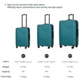 thumbnail image 3 of 3 Piece Modern Hardshell Luggage, 20''/24/''28'' Luggage with 8 Double Spinner Wheels, TSA Lock, Lightweight Luggage Set of 3 for Travel and Storage, Green, 3 of 9