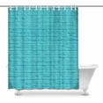 thumbnail image 1 of SUNENAT Turquoise Brown Brick Wall Waterproof Polyester Bathroom Shower Curtain Bathations 66(Wide) x 72(Height) Inches, 1 of 3