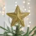 thumbnail image 2 of hulanddfd Christmas Tree Topper - Gold Small Star Mini Christmas Tree Decoration 5 Point Star Xmas Treetop Ornaments for Xmas Tree or Indoor Party Home Decor A-2, 2 of 6