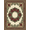 Red Green Beige, Pattern 3, variant on ODIKA Circle Semi Botanical Arrangement Symmetrical Decorative Border for Dorm Room, Small Living Apartment, Stain Resistant Low Profile