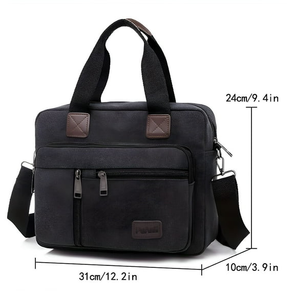 GASTROPOD Men's Handbag Canvas Briefcase Classic Messenger Bag Multiple Pockets