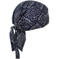 thumbnail image 2 of Navy Square Paisley Doo Rag - Single Piece, 2 of 6