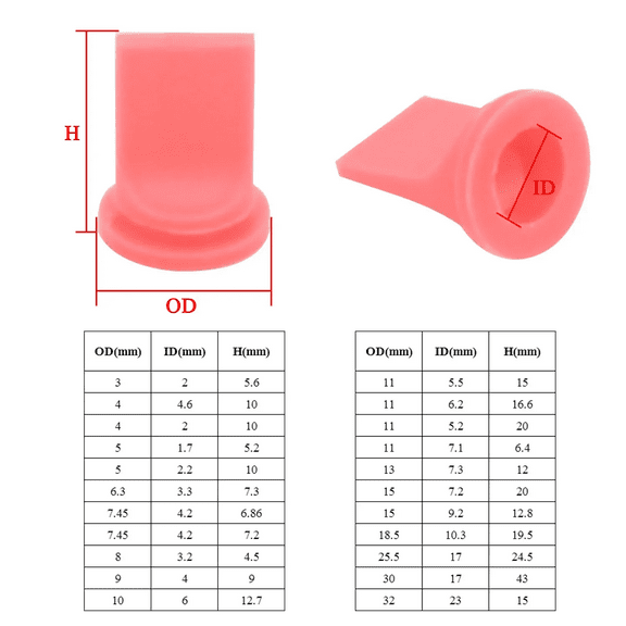 4-1.6-10mm Silicone One-Way Valve Silicone Duckbill Valve Duckbill Valve Check Valve  Prevent Liquid Gas Backflow 10PCS
