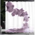 thumbnail image 3 of Ambesonne Floral Shower Curtain, Orchid Composition Garden, 69"Wx75"L, Purple Grey, 3 of 4