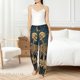 thumbnail image 4 of Fotbe Romantic Skeletons Under Moon Pantalones de Pijama para Mujer, Pantalones de Dormir, Pantalones Pj con Cordón y Bolsillos-XX-Large, 4 of 6