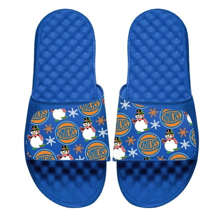 

Men s ISlide Blue New York Knicks Holiday Pattern Slide Sandals