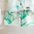thumbnail image 6 of KPOPLK Toddler Baby Boy Summer Outfit Clothes Short Sleeve Cute Print Button Up Shirt Top Shorts 2Pcs Set(7-8 Years,Mint Green), 6 of 7