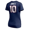 thumbnail image 3 of Women's Fanatics Mac Jones Navy New England Patriots Logo Player Icon Name & Number V-Neck T-Shirt, 3 of 3