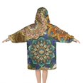 thumbnail image 2 of Vintage Pioneer Flower Collage Blanket Hoodies for Kids 6-13YR Oversize Wearable Blanket Hoodies for Boys Girls Teens, 2 of 7
