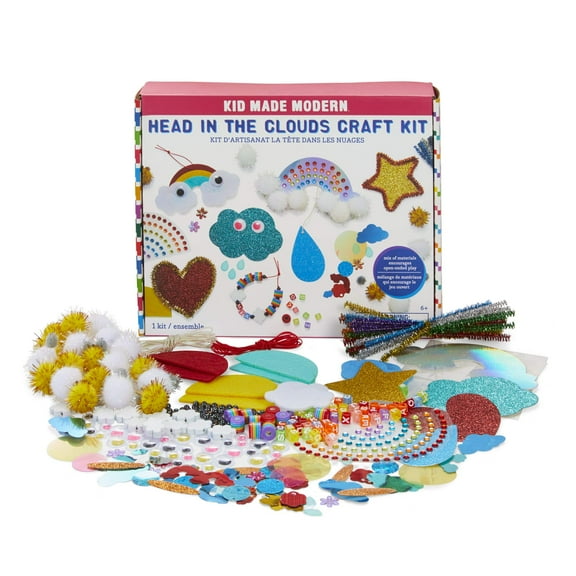 Kid Made Modern Head in The Clouds Craft Kit - 300  Piece Arts and Crafts Activity for Ages 6 and Up