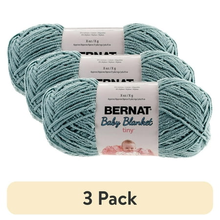 (3 pack) BERNAT BABY BLANKET TINY YARN (100G/3.5OZ), CLEAR SKY