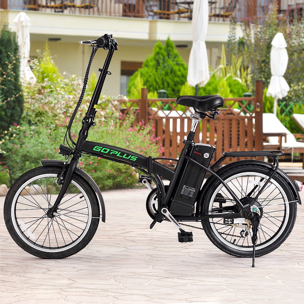 Goplus 20''250W Folding Electric Mountain Bicycle EBike Speed Lithium  Battery Blac - Walmart.com
