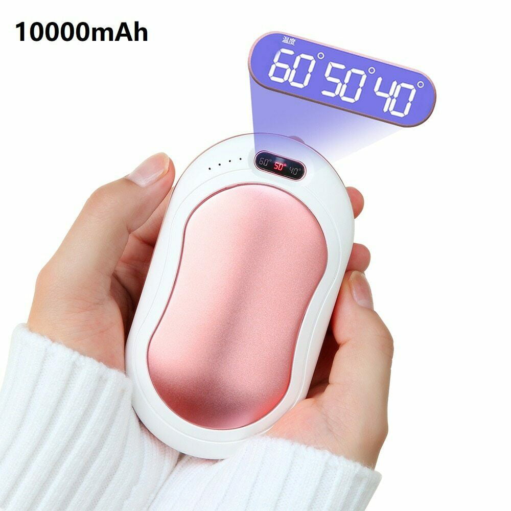 Heat Therapy for Pain Relief Olymstars Hand Warmer 4 in 1 Reusable Heater/Power Bank/Flashlight/Vibration Massager 10000mAh USB Rechargeable Pocket Hand Warmer Great Gift for Men & Women 