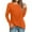 Orange, variant on Women's Twist Knot Front Tunic Tops Long Sleeve Crew Neck T Shirts Casual Loose Blouses(Beige,L)
