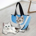 thumbnail image 6 of EHJRE Cat Bathing Bag Cat Showering Bag Anti Scratch Durable Breathable Mesh Cat Grooming Bag for Ear Cleaning Manicure Short Trips white blue, 6 of 8