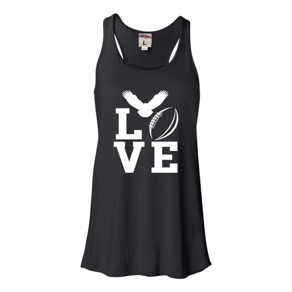Womens Love Football Philadelphia Flowy Racerback Tank Top T-Shirt