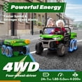 thumbnail image 5 of Joyracer 24V Ride on Toys, 2 Seater 6-Wheel UTV Car, 4WD Ride on Dump Truck for Big Kids with Trailer Remote Control, Green, 5 of 10
