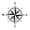 Black, variant on ZUARFY 15cm*15cm Art Design Vinyl NSWE Compass Car Stickers Decals Black/White
