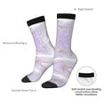 thumbnail image 4 of Vsdgher Lavender Glitter Foil Stripes Crew Socks for Men & Women, Breathable Casual Athletic Ankle Socks, 4 of 6