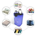 thumbnail image 5 of Waterproof Collapsible Laundry Hamper, Purple Textured Love Aluminum Handle Laundry Bag, 50L, 5 of 6