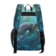 thumbnail image 2 of Iauyy Clear Backpack Heavy Duty PVC Transparent Backpack for College Workplace, Beautiful Sea Turtle, 2 of 8