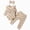 C002-Khaki, variant on NOLDARES Newborn Baby Girl Clothes 3Pcs Cute Infant Fall Winter Outfits Long Sleeve Romper,Heart Print Pants and Bow Headband Set,C002-Pink
