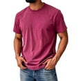 thumbnail image 2 of DORKASM Mens T Shirt Short Sleeves Lightweight Comfortable Shirts Crew Neck Workout Fashion Tshirts Vocation Casual T-Shirt Hot Pink 4XL, 2 of 5