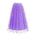 thumbnail image 4 of Women's 3D Butterfly Applique Embroidery Maxi Skirt Elastic High Waist A-Line Party Mesh Tulle Skirts, 4 of 9
