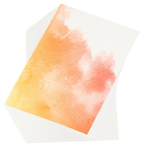Uxcell 300Pcs Pure Cotton Watercolor Paper 110lb/230 GSM Water Coloring Paint Paper for Art 6x9 inch