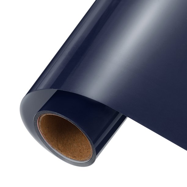 Vinilo de Transferencia Térmica Azul Oscuro Uxcell, Rollos de Vinilo de 12 Pulgadas x 5 pies para Corte de Calcomanías, Señales, Álbumes de Recortes, Manualidades DIY, Decoración del Hogar